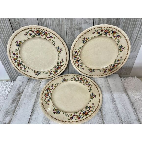 Vintage Myott Staffordshire Rosemere 7 Pieces Plates Bowl Teacup Saucer - Picture 7 of 14